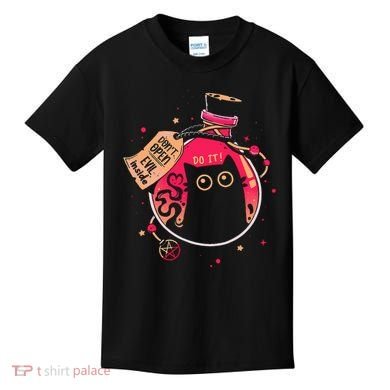 DonT Open Evil Inside Funny Cat Kids T-Shirt