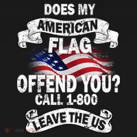 Does My American Flag Offend You Call 7-800 Leave Us Alone Ornament thumb 1