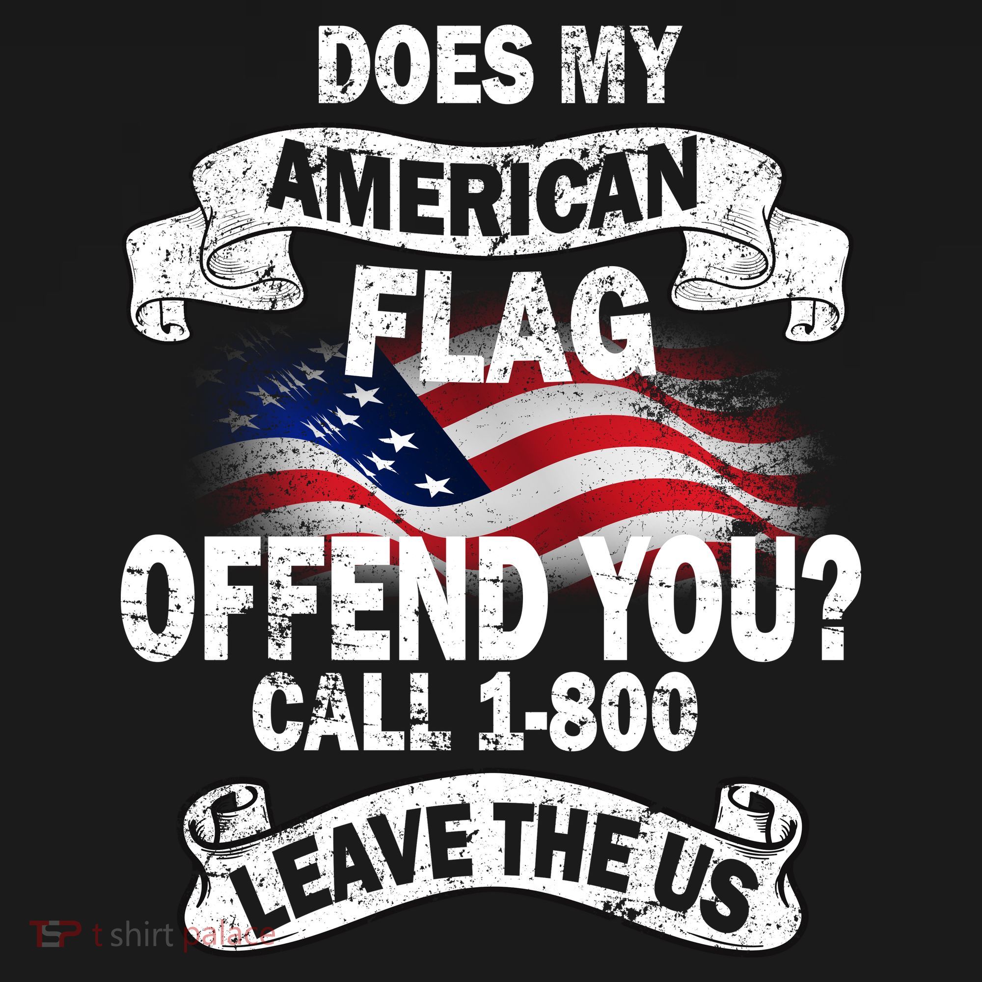 Does My American Flag Offend You Call 7-800 Leave Us Alone Ornament