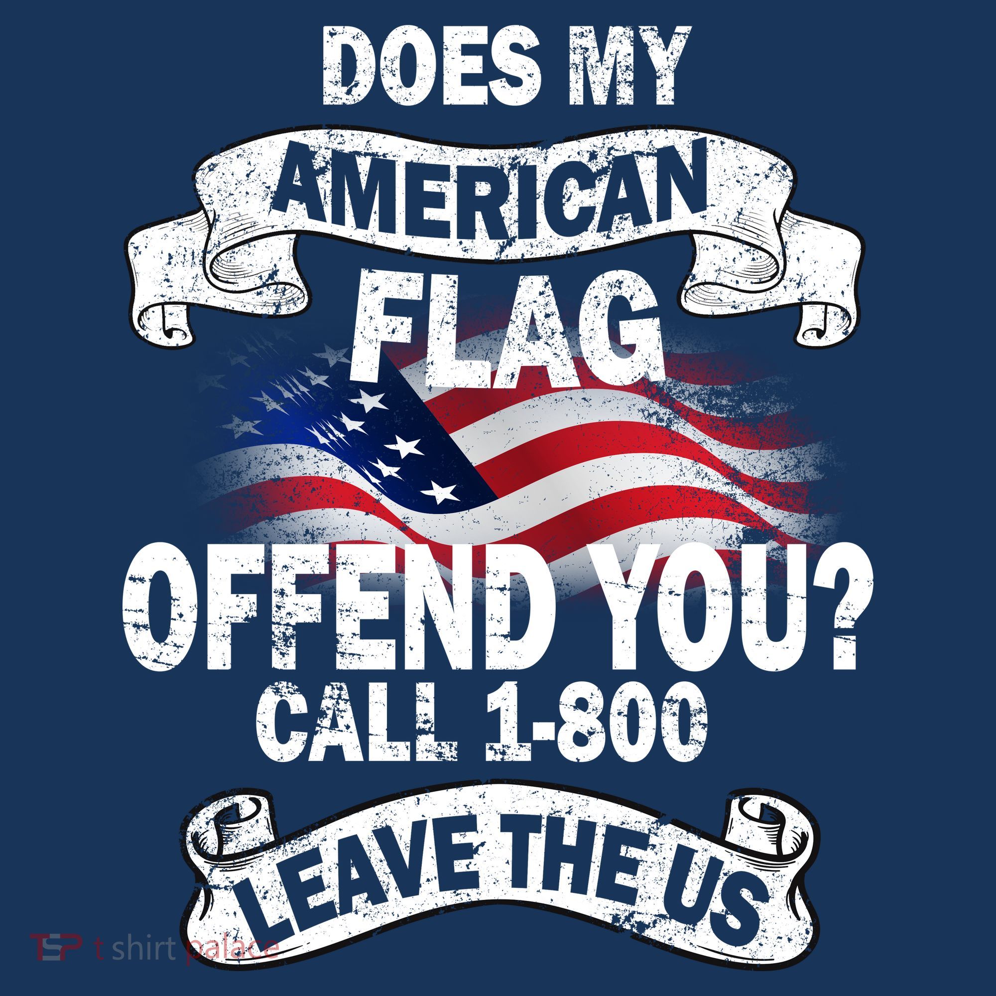 Does My American Flag Offend You Call 7-800 Leave Us Alone Women's Hoodie