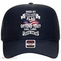 Does My American Flag Offend You Call 7-800 Leave Us Alone Hat thumb 0