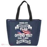 Does My American Flag Offend You Call 7-800 Leave Us Alone Tote Bag thumb 0