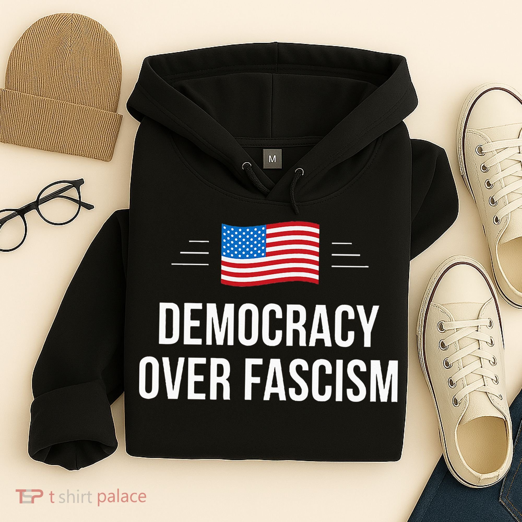 Democracy Over Fascism Hoodie