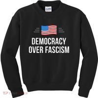 Democracy Over Fascism Kids Sweatshirt thumb 0