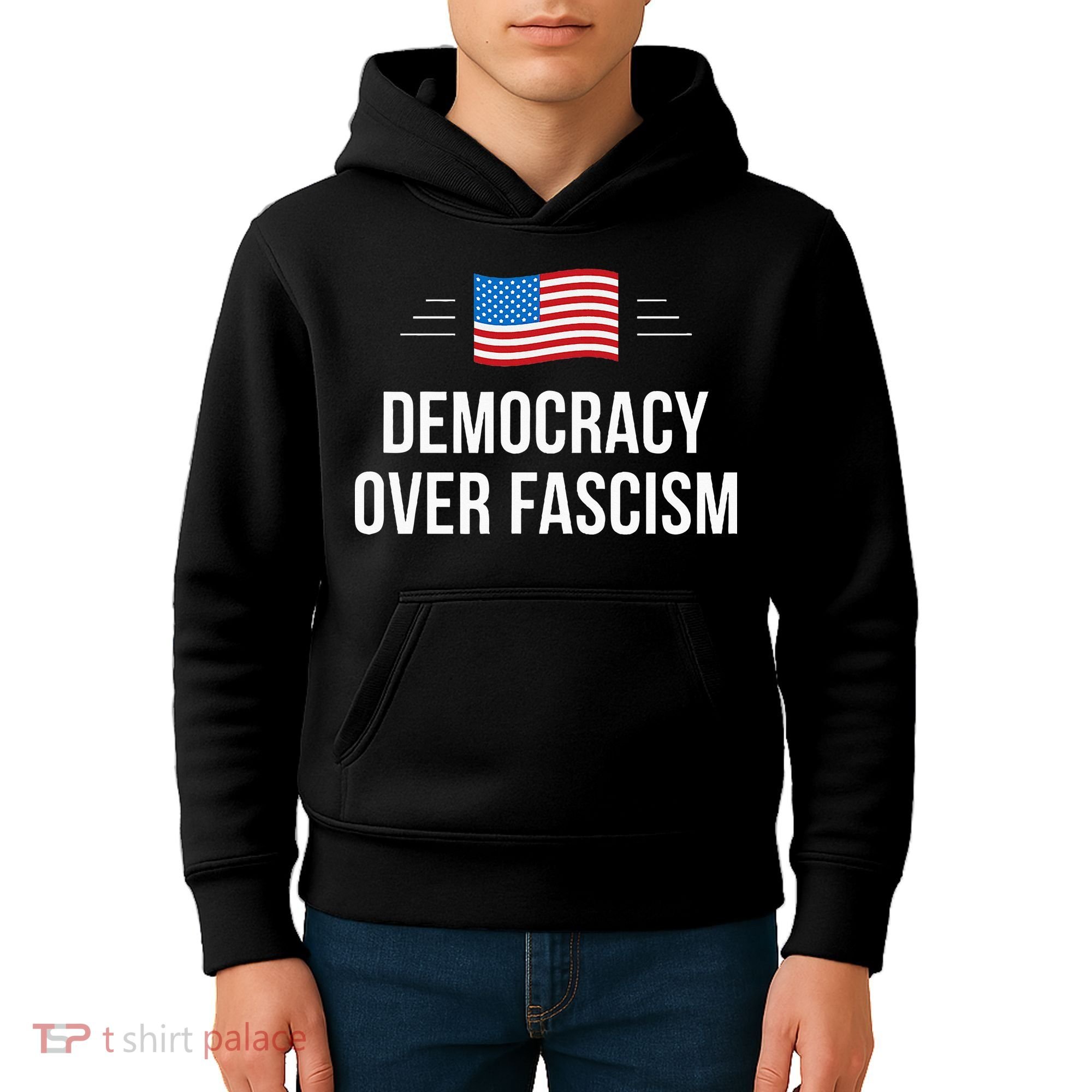 Democracy Over Fascism Kids Hoodie