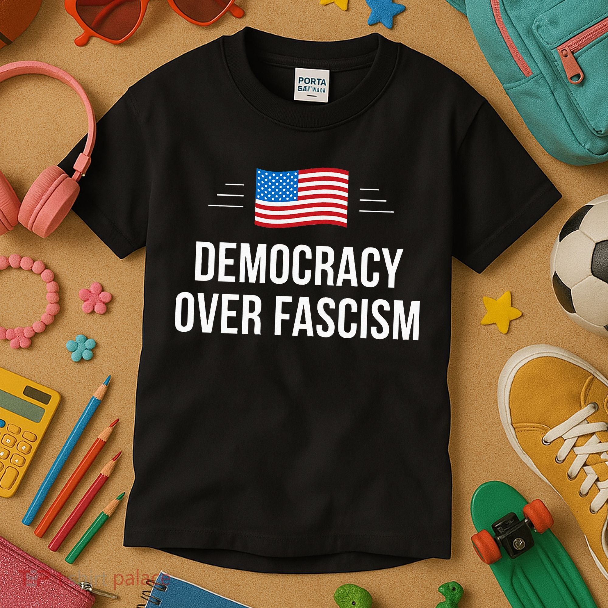 Democracy Over Fascism Kids T-Shirt