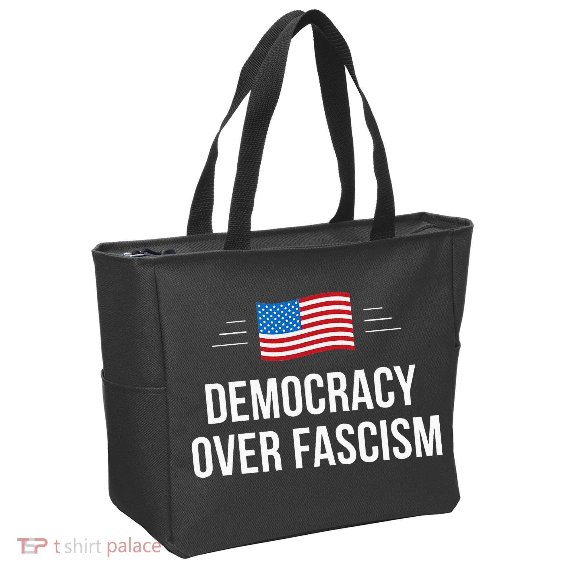 Democracy Over Fascism Tote Bag