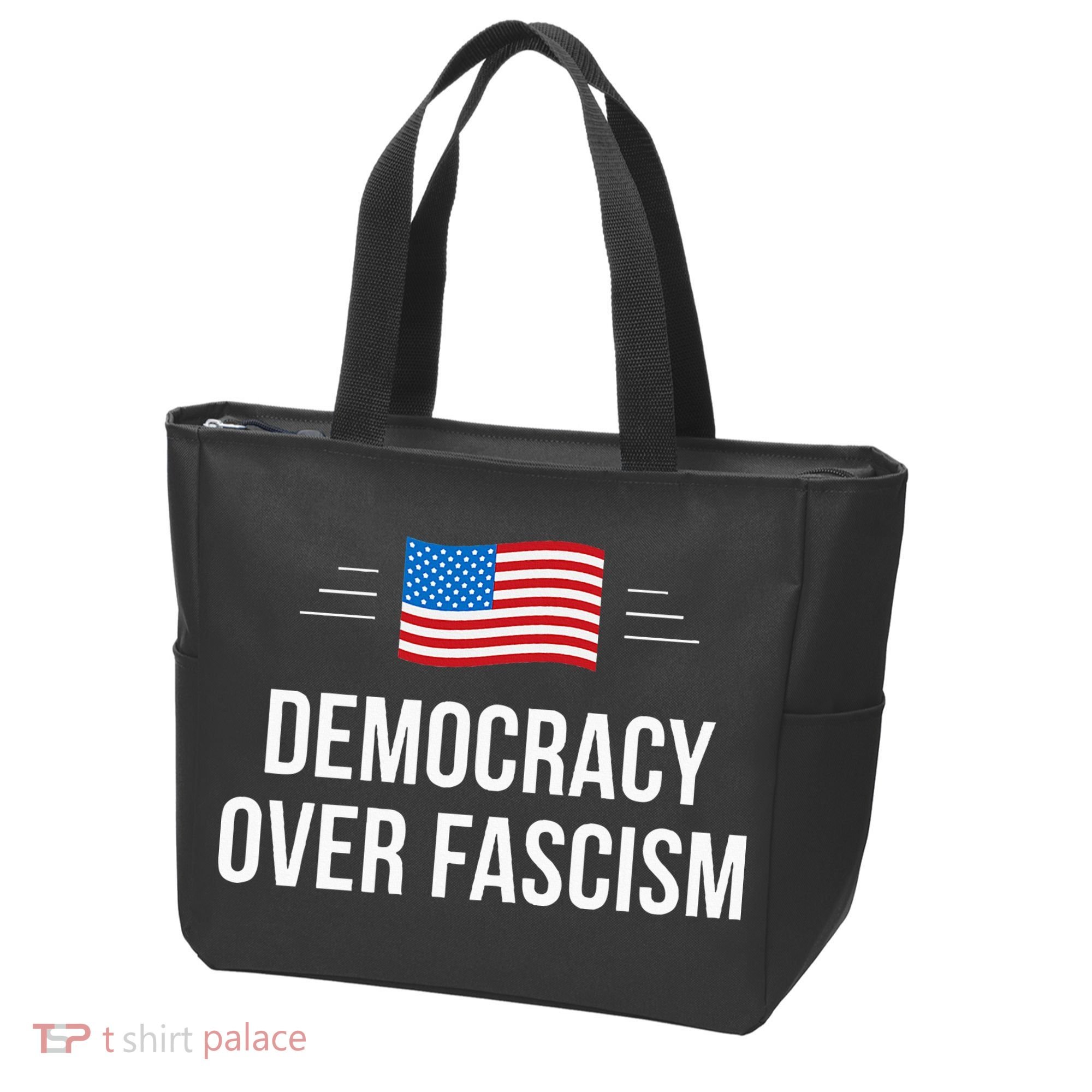 Democracy Over Fascism Tote Bag