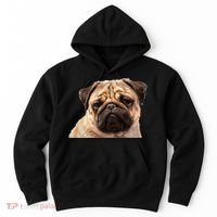 Dog - Close-Up of Pug Face Hoodie thumb 0