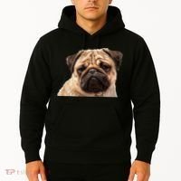 Dog - Close-Up of Pug Face Hoodie thumb 2