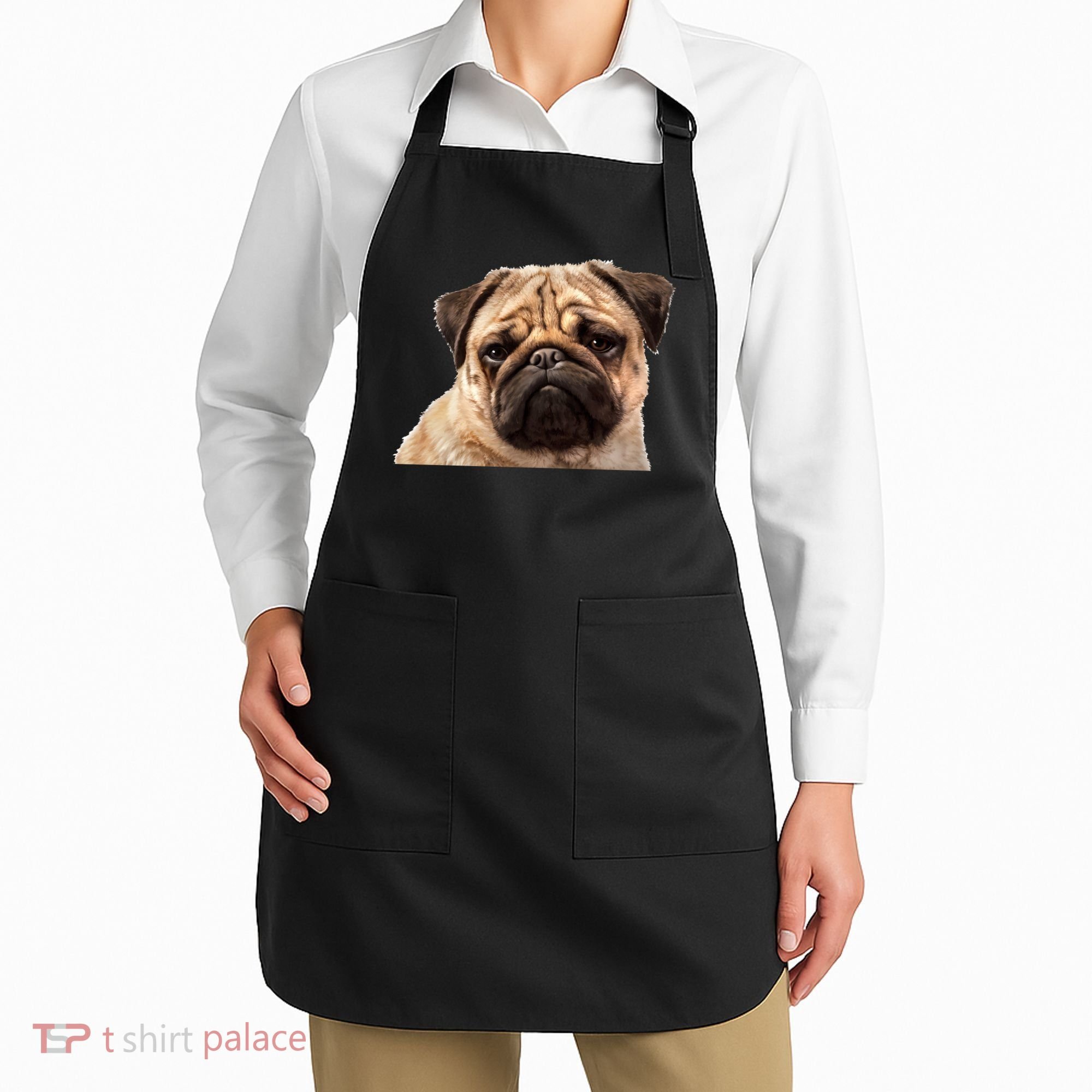 Dog - Close-Up of Pug Face Apron