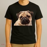 Dog - Close-Up of Pug Face T-Shirt thumb 3