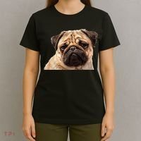 Dog - Close-Up of Pug Face T-Shirt thumb 4