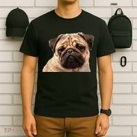 Dog - Close-Up of Pug Face T-Shirt thumb 6