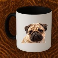 Dog - Close-Up of Pug Face Coffee Mug thumb 2