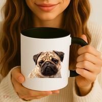 Dog - Close-Up of Pug Face Coffee Mug thumb 3