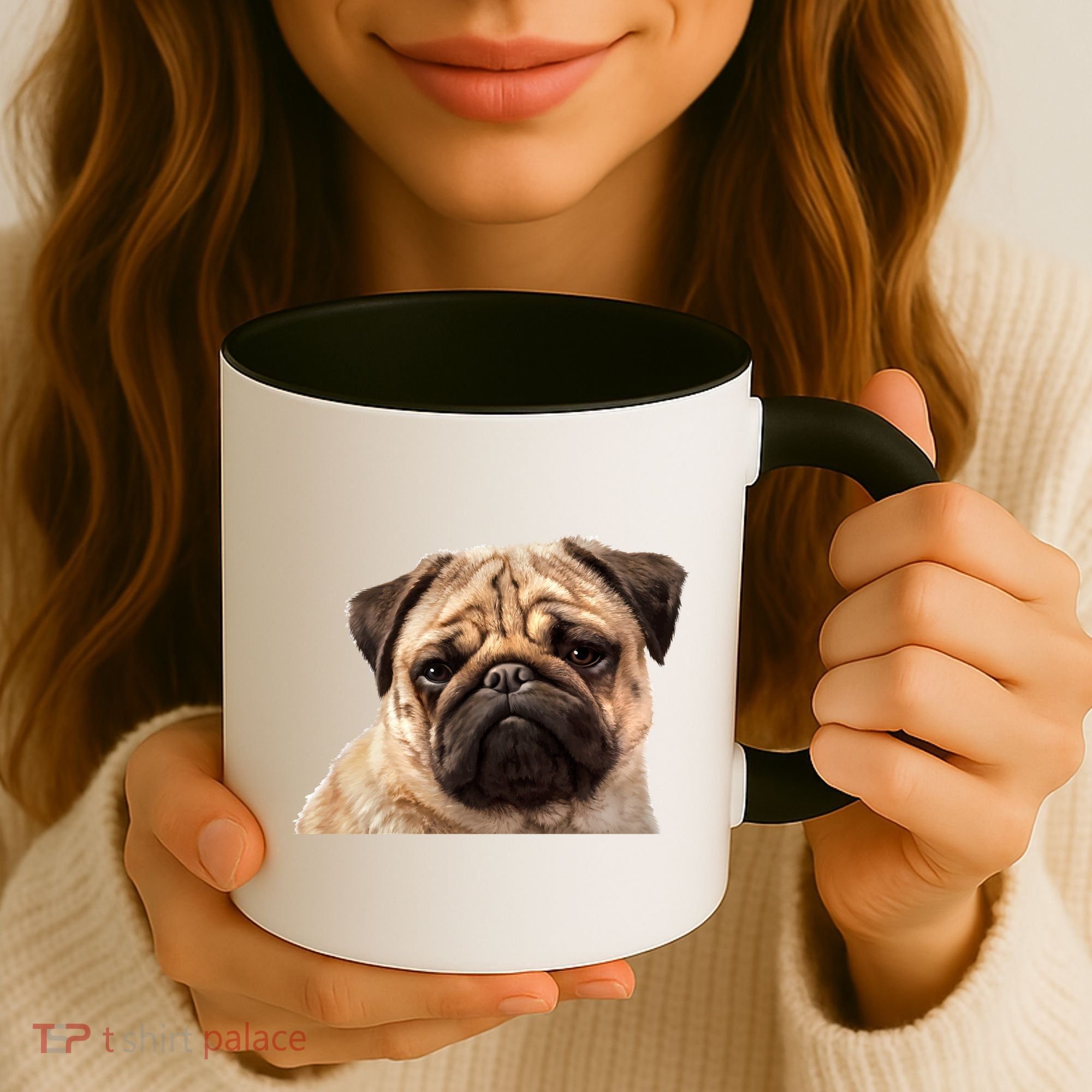 Dog - Close-Up of Pug Face Coffee Mug
