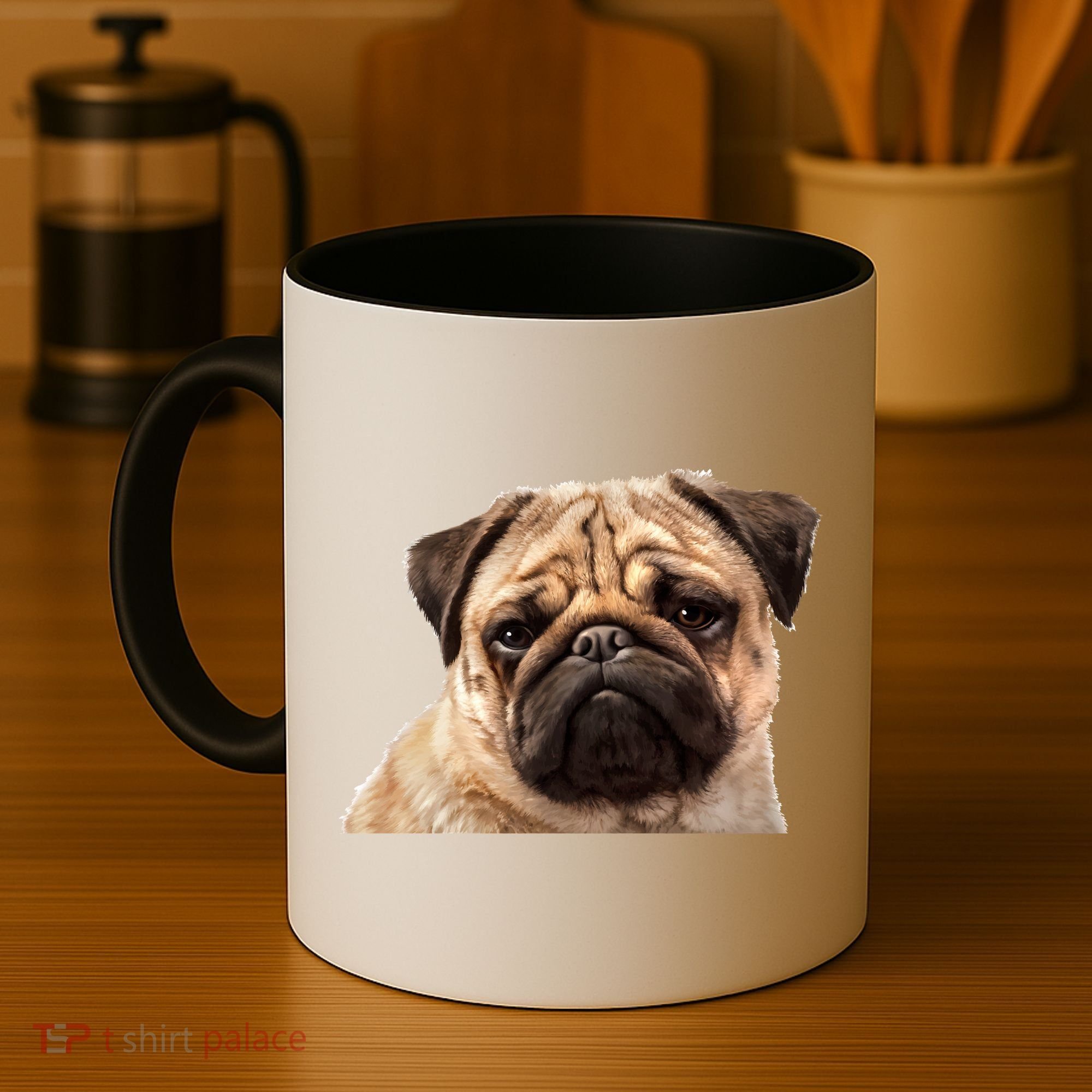 Dog - Close-Up of Pug Face Coffee Mug