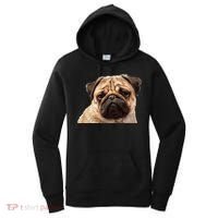 Dog - Close-Up of Pug Face Women's Hoodie thumb 0