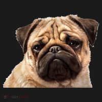 Dog - Close-Up of Pug Face Mousepad thumb 1