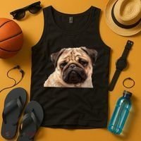 Dog - Close-Up of Pug Face Tank Top thumb 4