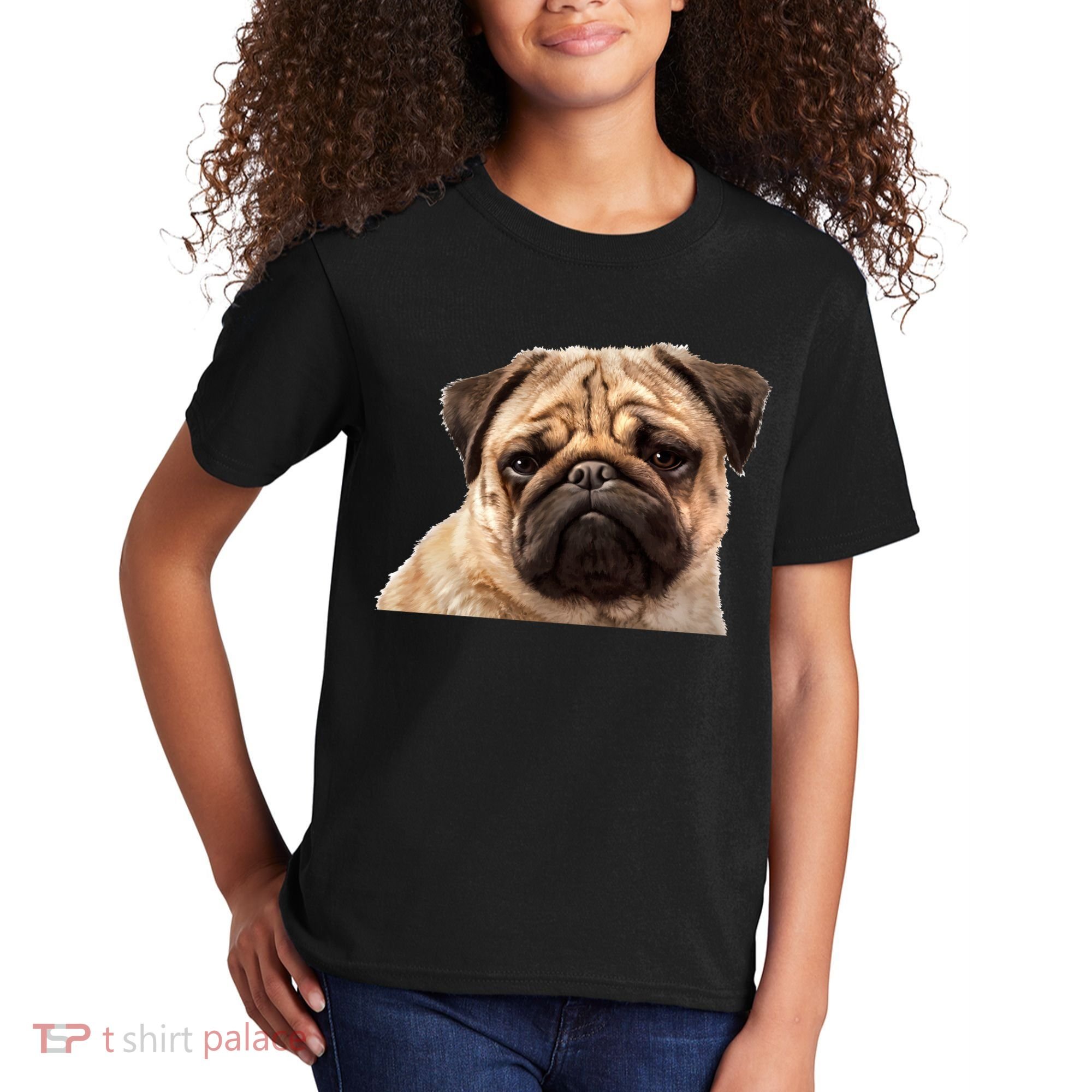 Dog - Close-Up of Pug Face Kids T-Shirt