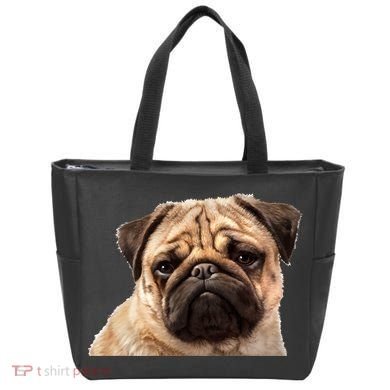 Dog - Close-Up of Pug Face Tote Bag
