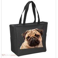 Dog - Close-Up of Pug Face Tote Bag thumb 2