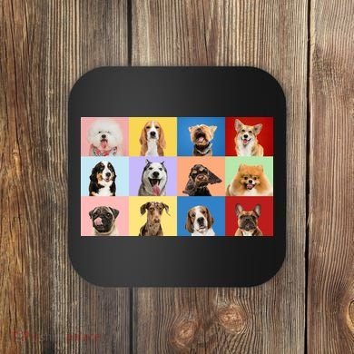 Dog Collage Coaster
