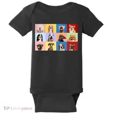 Dog Collage Baby Bodysuit