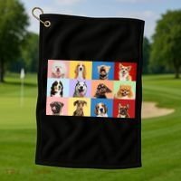 Dog Collage Golf Towel thumb 1