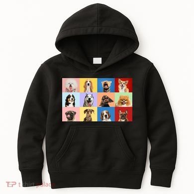 Dog Collage Kids Hoodie