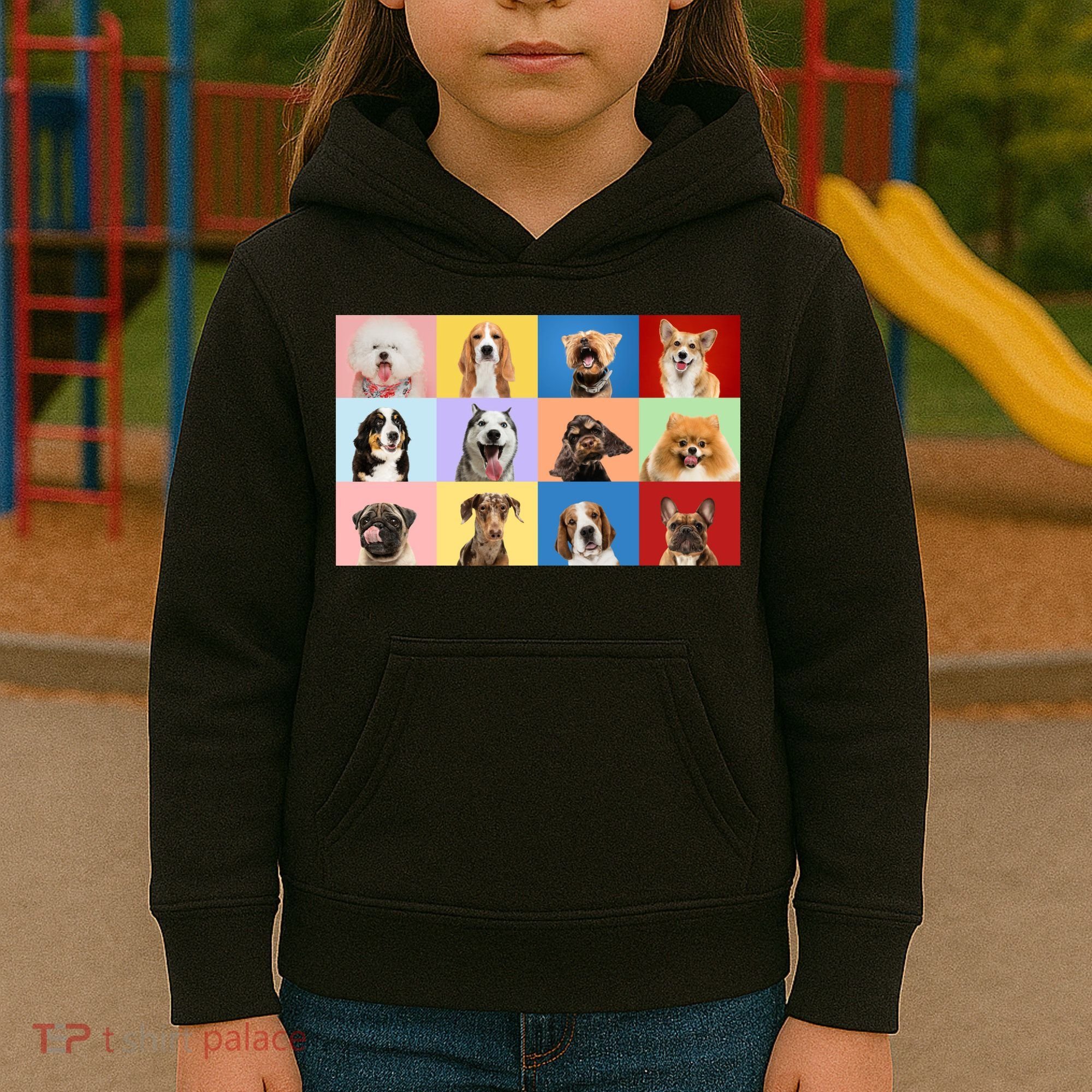 Dog Collage Kids Hoodie