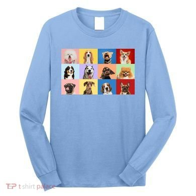 Dog Collage Long Sleeve Shirt