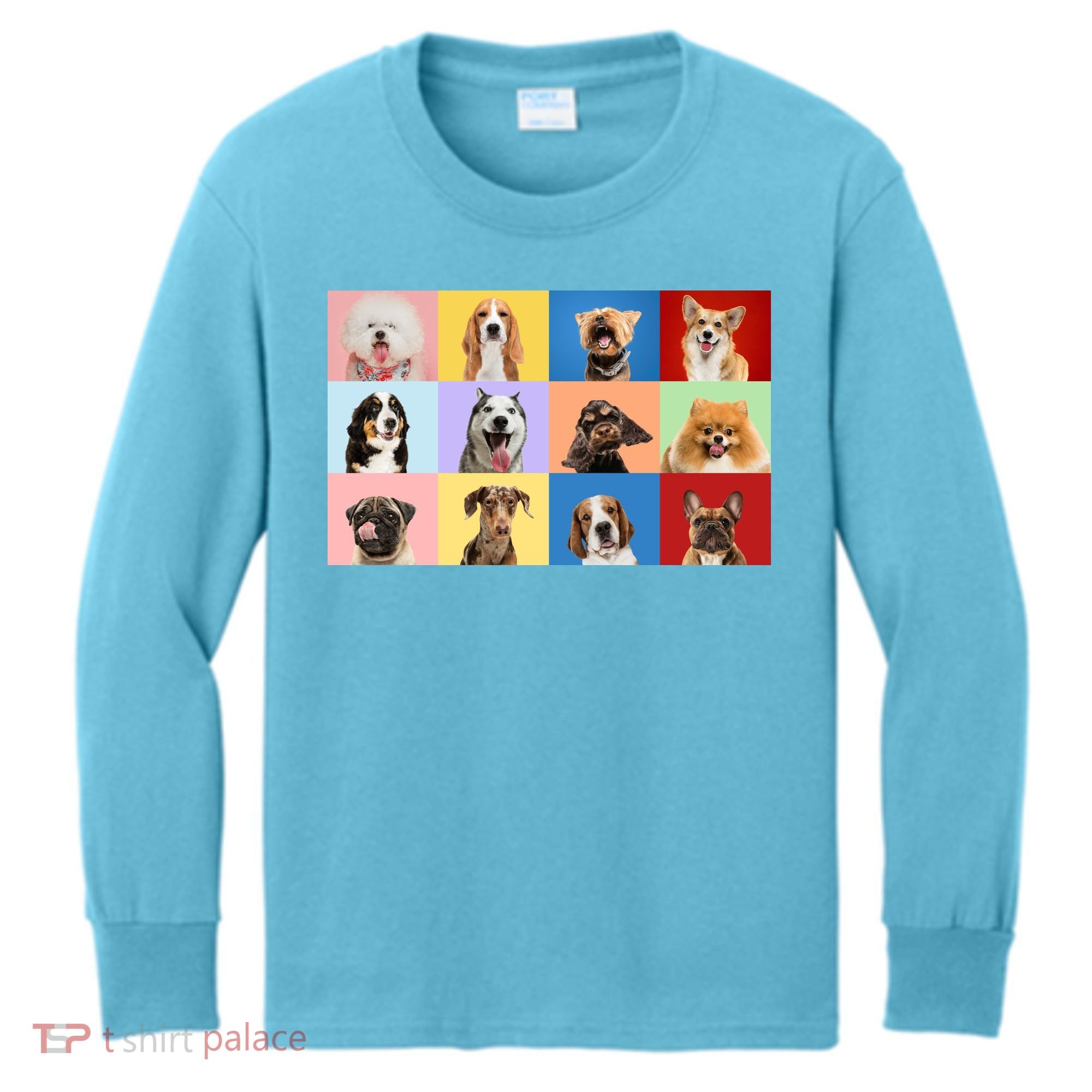 Dog Collage Kids Long Sleeve Shirt