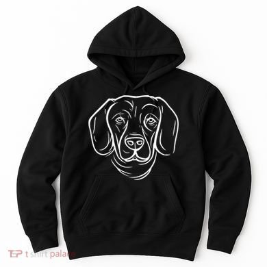 Dog Face Outlined Hoodie