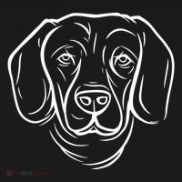 Dog Face Outlined Ornament thumb 1