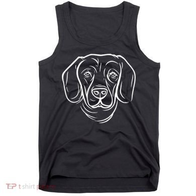 Dog Face Outlined Tank Top