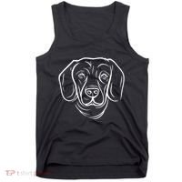 Dog Face Outlined Tank Top thumb 0