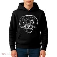 Dog Face Outlined Kids Hoodie thumb 4