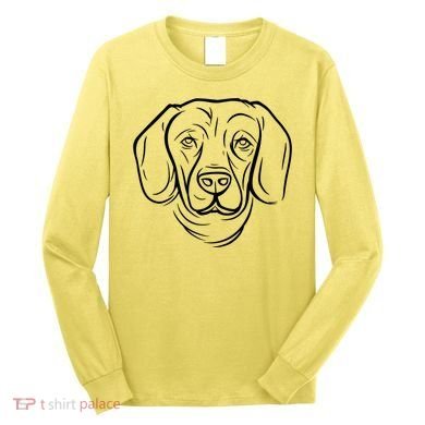 Dog Face Outlined Long Sleeve Shirt