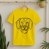 Dog Face Outlined T-Shirt thumb 2