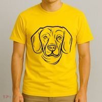 Dog Face Outlined T-Shirt thumb 3