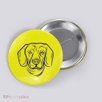 Dog Face Outlined Button thumb 0