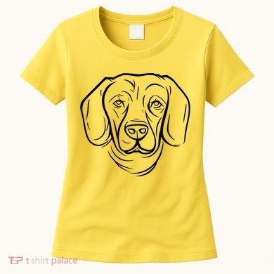 Dog Face Outlined Women's T-Shirt