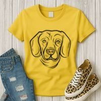 Dog Face Outlined Women's T-Shirt thumb 3