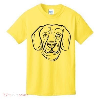 Dog Face Outlined Kids T-Shirt
