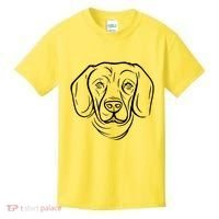 Dog Face Outlined Kids T-Shirt thumb 0