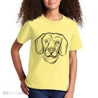 Dog Face Outlined Kids T-Shirt thumb 2