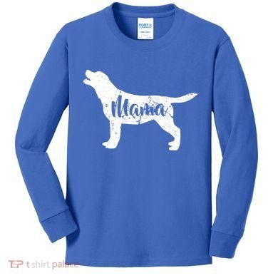 Dog Mama Mom Kids Long Sleeve Shirt